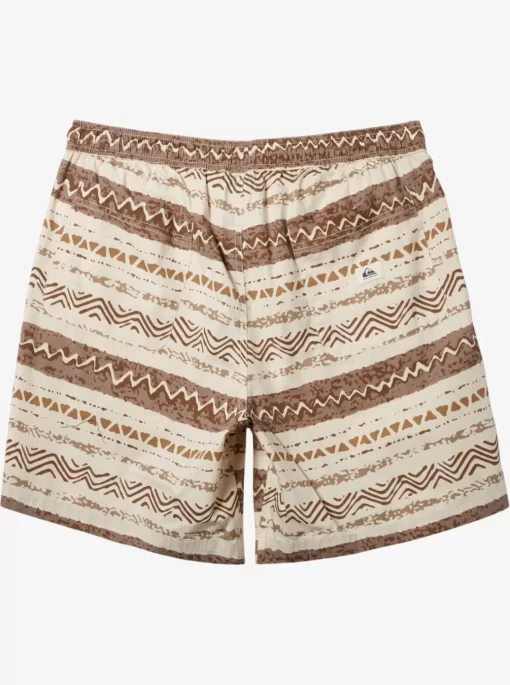 Mens Quiksilver Shorts & Amphibians | Taxer Print Elastic Waist Shorts