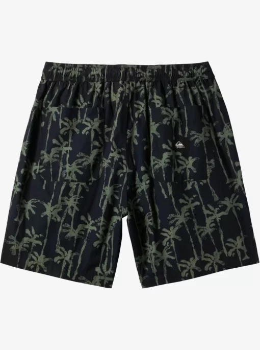 Mens Quiksilver Shorts & Amphibians | Taxer Print Elastic Waist Shorts