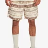 Mens Quiksilver Shorts & Amphibians | Taxer Print Elastic Waist Shorts