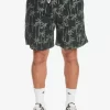 Mens Quiksilver Shorts & Amphibians | Taxer Print Elastic Waist Shorts