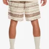 Mens Quiksilver Shorts & Amphibians | Taxer Print Elastic Waist Shorts