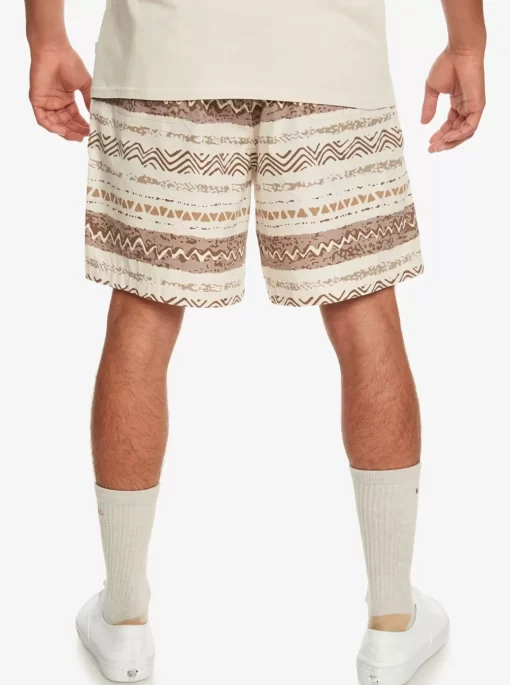 Mens Quiksilver Shorts & Amphibians | Taxer Print Elastic Waist Shorts