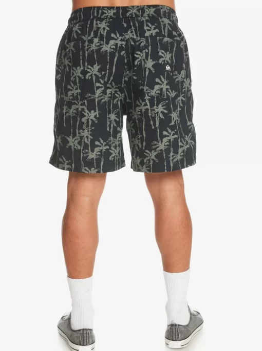 Mens Quiksilver Shorts & Amphibians | Taxer Print Elastic Waist Shorts