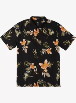 Mens Quiksilver Shirts & Polos | Tropical Floral Short Sleeve Woven Shirt