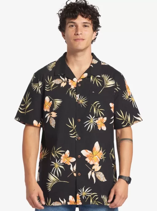 Mens Quiksilver Shirts & Polos | Tropical Floral Short Sleeve Woven Shirt