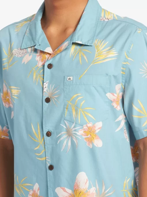 Mens Quiksilver Shirts & Polos | Tropical Floral Short Sleeve Woven Shirt
