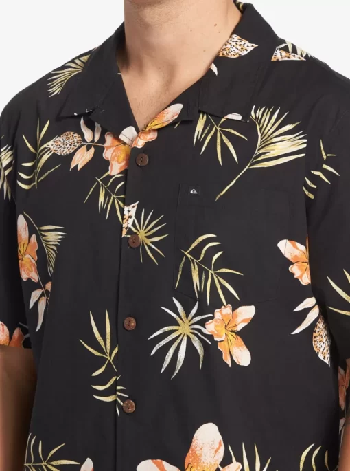 Mens Quiksilver Shirts & Polos | Tropical Floral Short Sleeve Woven Shirt