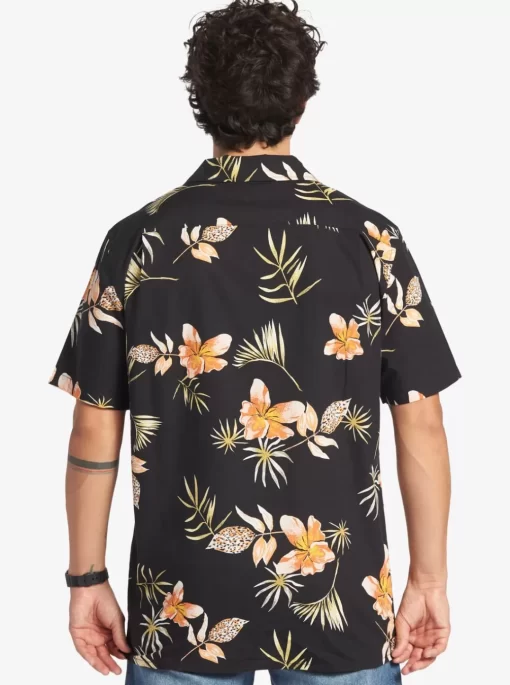 Mens Quiksilver Shirts & Polos | Tropical Floral Short Sleeve Woven Shirt