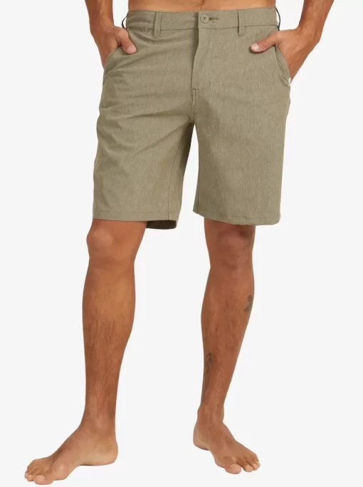 Mens Quiksilver Boardshorts | Union Heather Amphibian 20" Hybrid Shorts