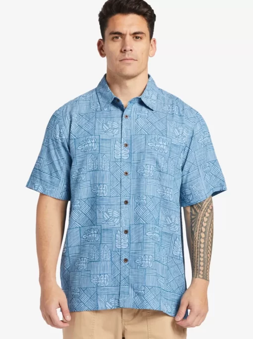 Mens Quiksilver Shirts & Polos | Waterman Amazed Palm Woven Shirt