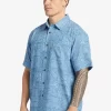 Mens Quiksilver Shirts & Polos | Waterman Amazed Palm Woven Shirt