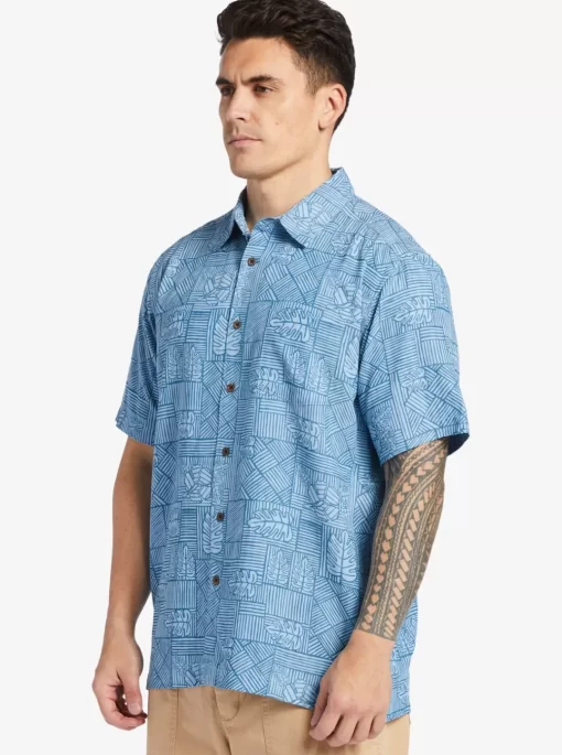 Mens Quiksilver Shirts & Polos | Waterman Amazed Palm Woven Shirt