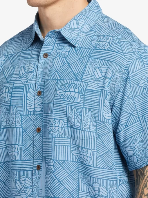 Mens Quiksilver Shirts & Polos | Waterman Amazed Palm Woven Shirt