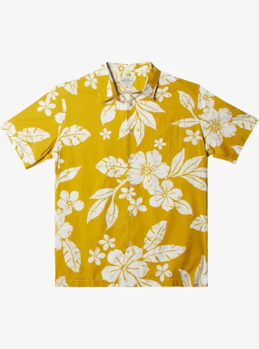 Mens Quiksilver Shirts & Polos | Waterman Aqua Flower Short Sleeve Shirt