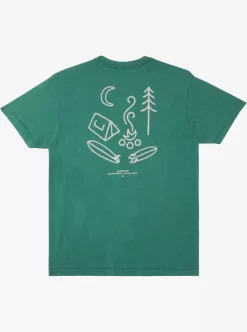 Mens Quiksilver Tees | Waterman Campgrounds Qt-Shirt