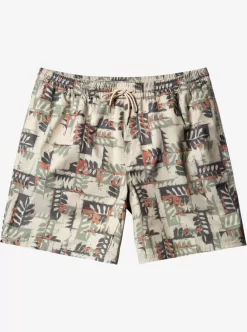 Mens Quiksilver Elastic Waist | Waterman Canoes Reef 17" Volleys