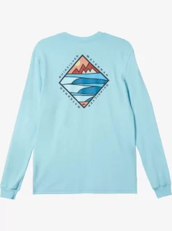 Mens Quiksilver Tees | Waterman Cross Chop Long Sleeve Q T-Shirt