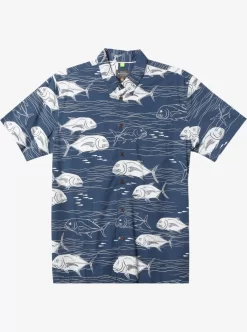 Mens Quiksilver Shirts & Polos | Waterman Dive Sites Woven Shirt