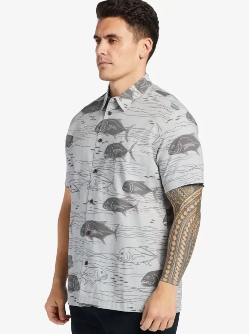 Mens Quiksilver Shirts & Polos | Waterman Dive Sites Woven Shirt