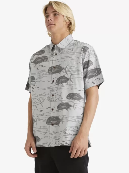 Mens Quiksilver Shirts & Polos | Waterman Dive Sites Woven Shirt