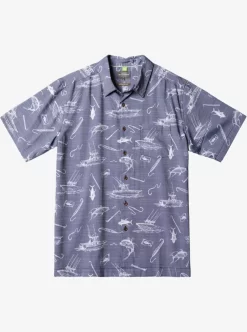 Mens Quiksilver Shirts & Polos | Waterman Line Spinner Short Sleeve Shirt