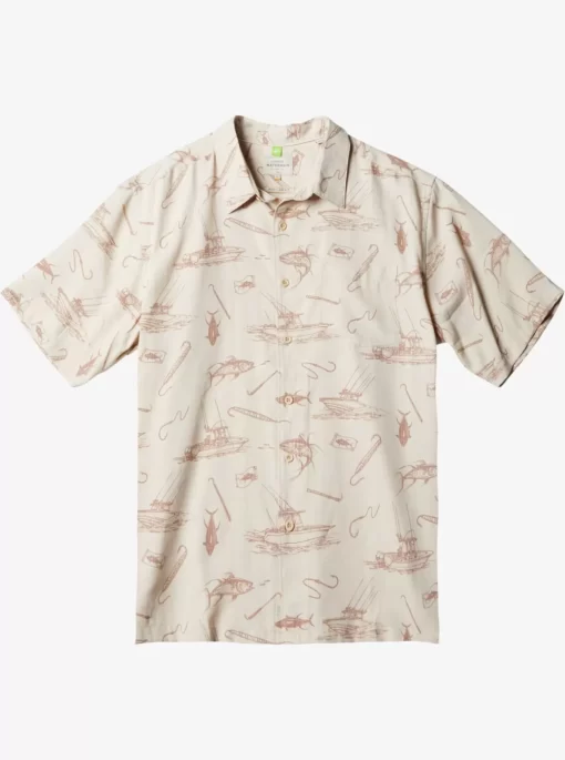 Mens Quiksilver Shirts & Polos | Waterman Line Spinner Short Sleeve Shirt