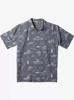 Mens Quiksilver Shirts & Polos | Waterman Line Spinner Short Sleeve Shirt