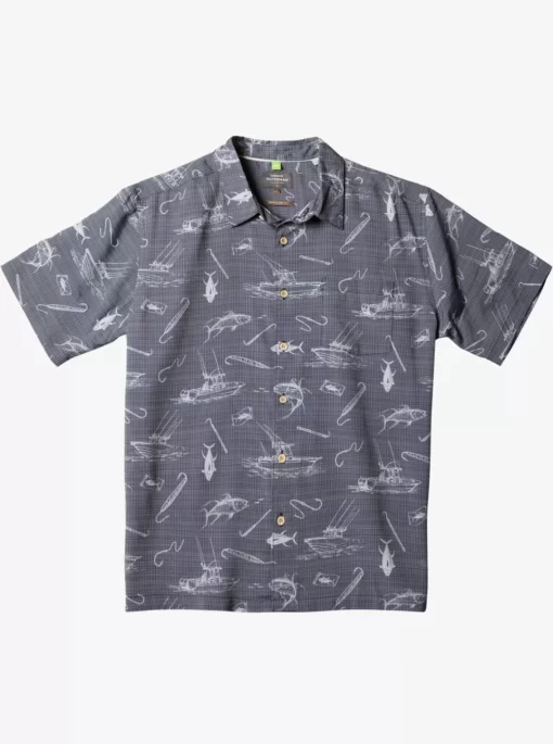 Mens Quiksilver Shirts & Polos | Waterman Line Spinner Short Sleeve Shirt