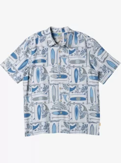 Mens Quiksilver Shirts & Polos | Waterman Long Boards Woven Shirt