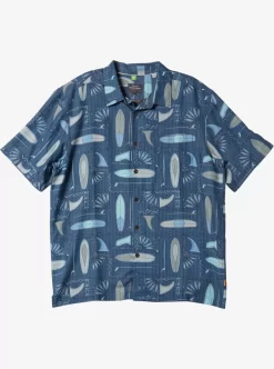 Mens Quiksilver Shirts & Polos | Waterman Long Boards Woven Shirt