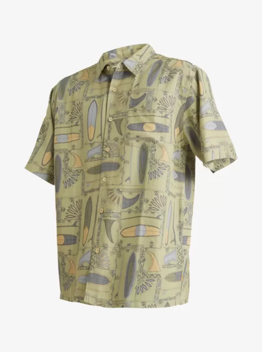 Mens Quiksilver Shirts & Polos | Waterman Long Boards Woven Shirt
