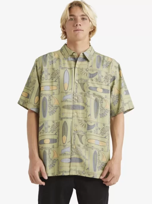 Mens Quiksilver Shirts & Polos | Waterman Long Boards Woven Shirt