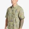Mens Quiksilver Shirts & Polos | Waterman Long Boards Woven Shirt