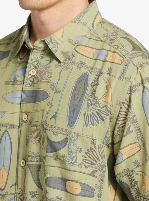 Mens Quiksilver Shirts & Polos | Waterman Long Boards Woven Shirt