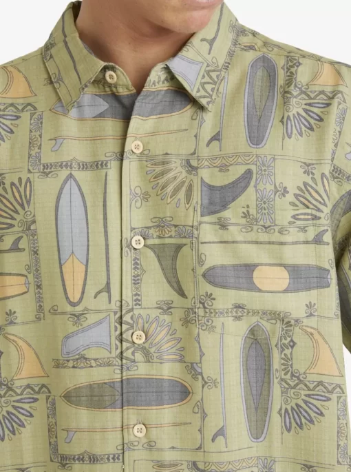 Mens Quiksilver Shirts & Polos | Waterman Long Boards Woven Shirt
