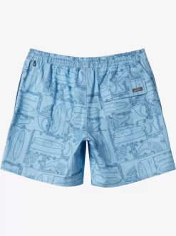 Mens Quiksilver Elastic Waist | Waterman Longboard Volley 17" Elastic Waist Shorts