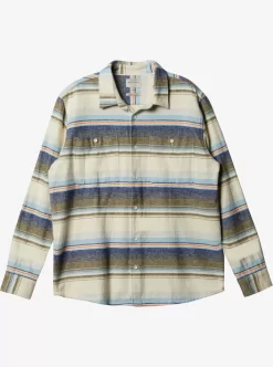 Mens Quiksilver Shirts & Polos | Waterman Lowest Tide Flannel Long Sleeve Shirt