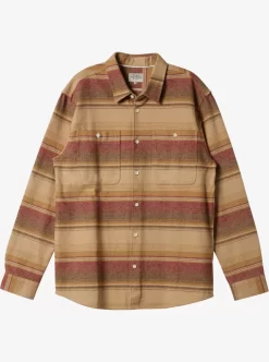 Mens Quiksilver Shirts & Polos | Waterman Lowest Tide Flannel Long Sleeve Top