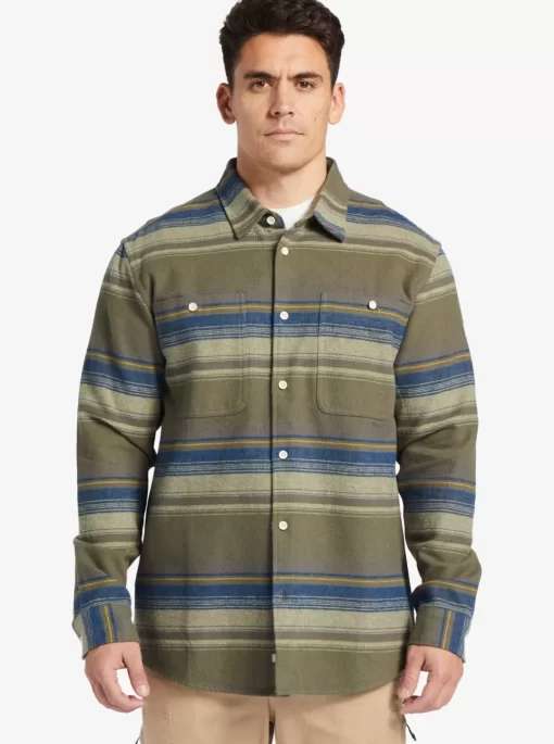 Mens Quiksilver Shirts & Polos | Waterman Lowest Tide Flannel Long Sleeve Top