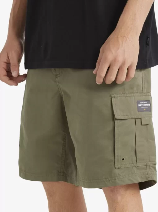 Mens Quiksilver Shorts | Waterman Maldive Atoll Cargo 20" Shorts