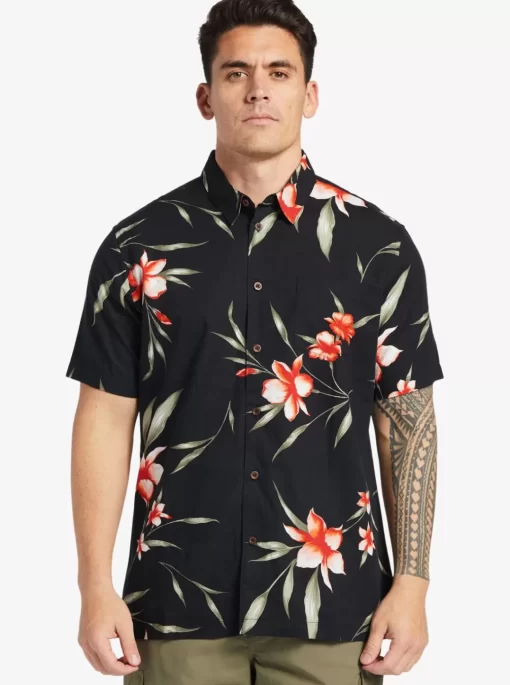 Mens Quiksilver Shirts & Polos | Waterman Night Bloomer Woven Shirt