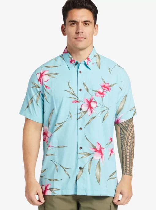 Mens Quiksilver Shirts & Polos | Waterman Night Bloomer Woven Shirt