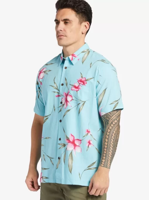 Mens Quiksilver Shirts & Polos | Waterman Night Bloomer Woven Shirt