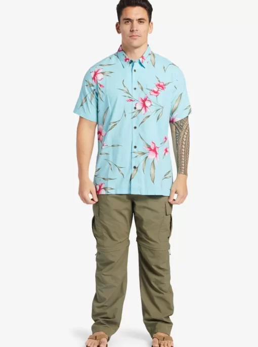 Mens Quiksilver Shirts & Polos | Waterman Night Bloomer Woven Shirt