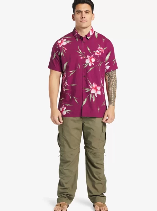 Mens Quiksilver Shirts & Polos | Waterman Night Bloomer Woven Shirt