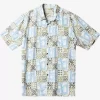 Mens Quiksilver Shirts & Polos | Waterman Plaid Flight Short Sleeve Shirt