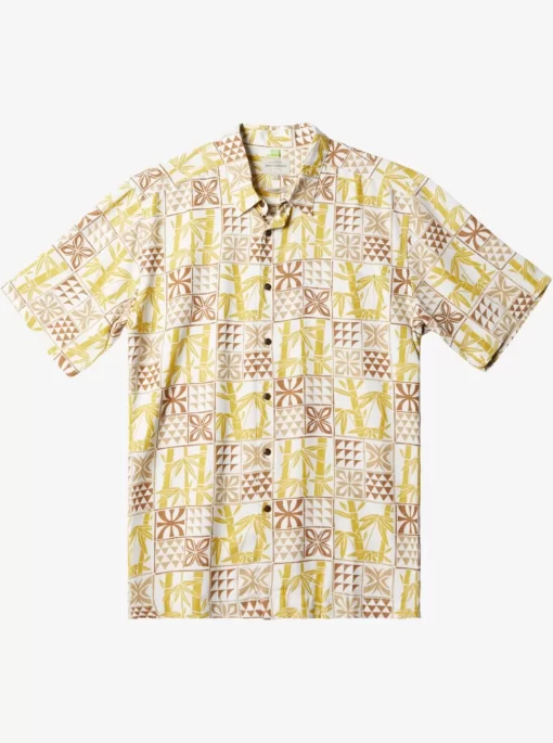 Mens Quiksilver Shirts & Polos | Waterman Plaid Flight Short Sleeve Shirt