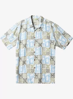 Mens Quiksilver Shirts & Polos | Waterman Plaid Flight Short Sleeve Shirt