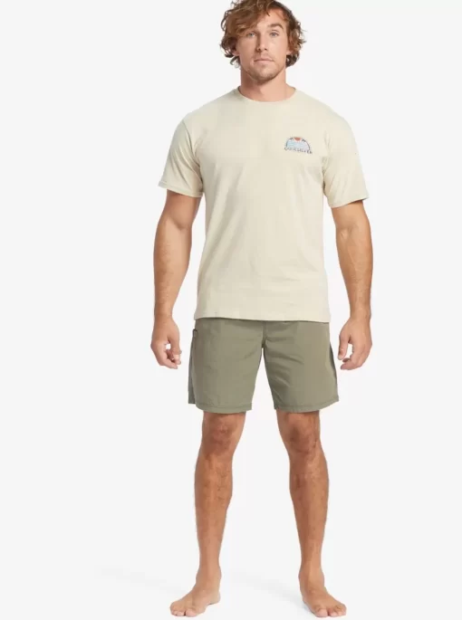 Mens Quiksilver Tees | Waterman Set View T-Shirt