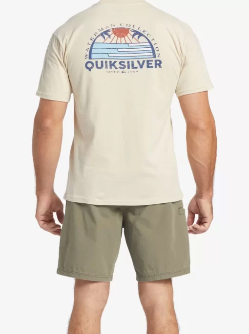 Mens Quiksilver Tees | Waterman Set View T-Shirt